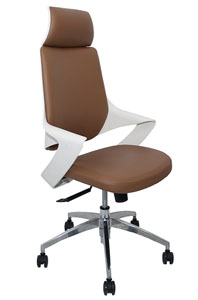 Silla semi ejecutiva para oficina shell white